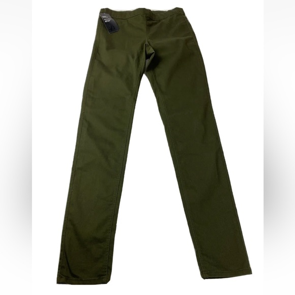 H&M Super Stretch Dark Green Straight Ankle Pants NWT Size 6 - Picture 1 of 8